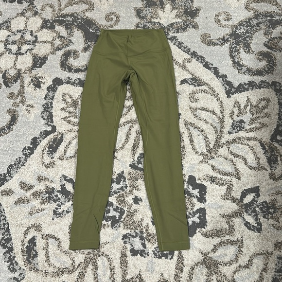 Lululemon 28” Align High-Rise Leggings Bronze Green size 6 - Picture 3 of 7